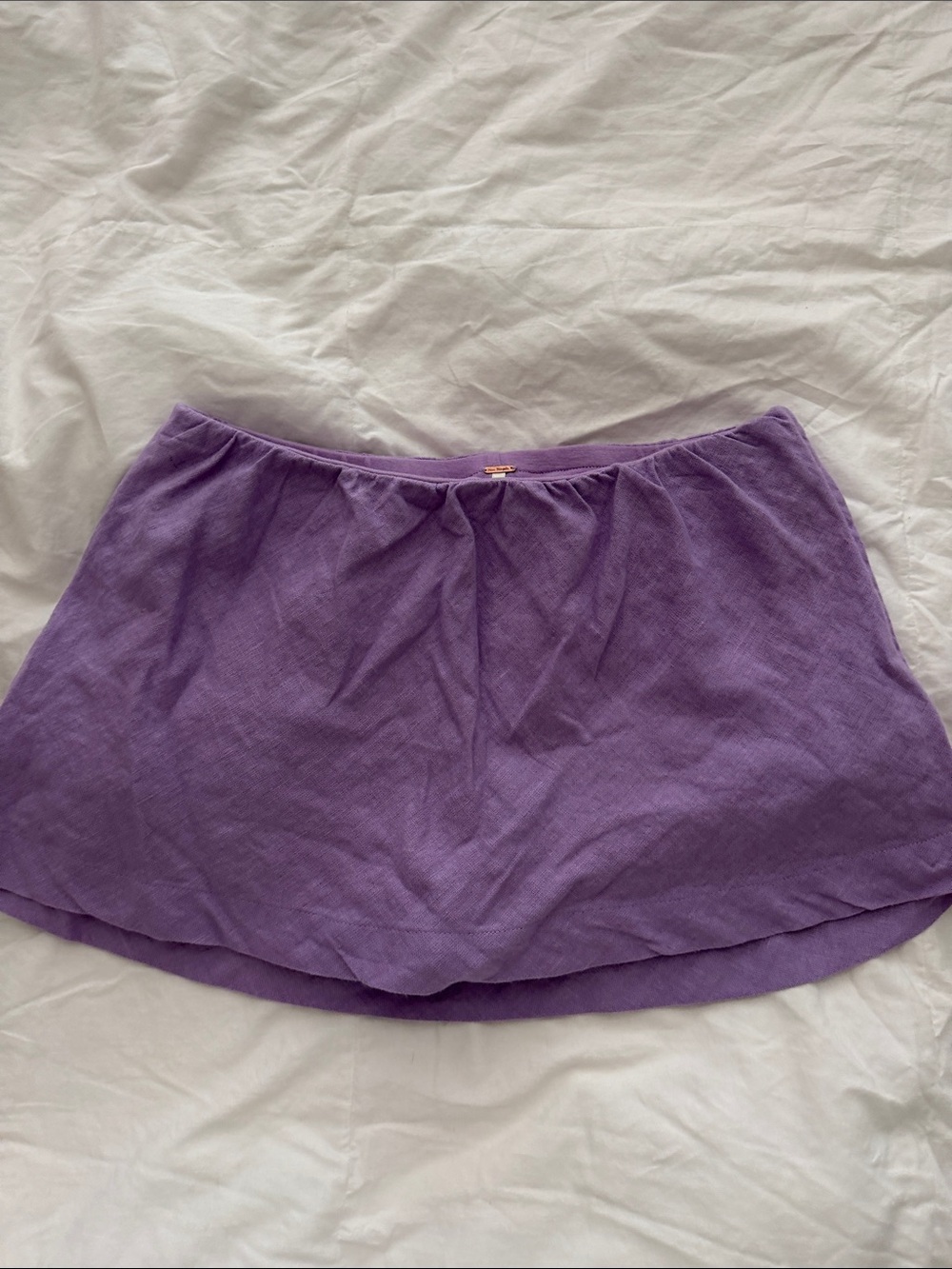 Free People My Little Micro Mini Cotton-Linen Skort size Small